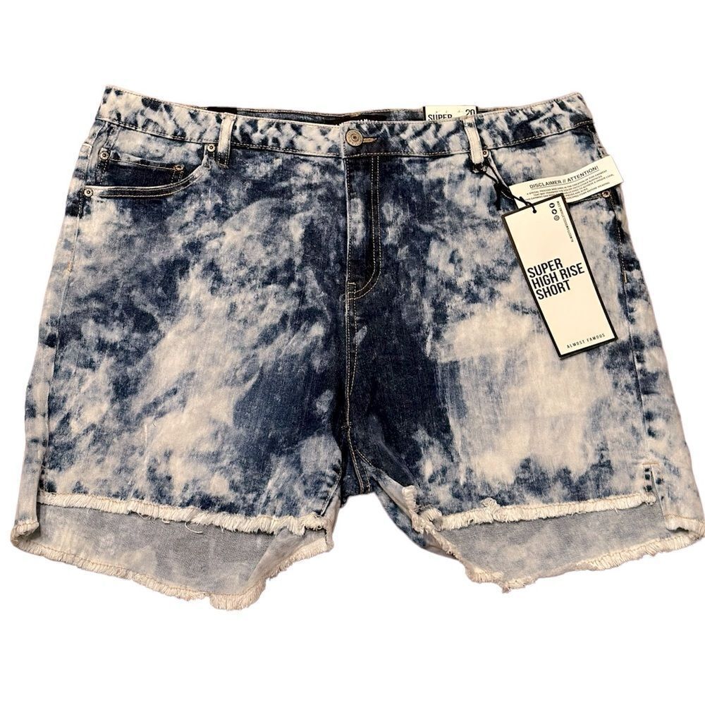 Almost Famous Super High‎ Rise Short Denim Shorts Plus  Size 20 NWT 📦